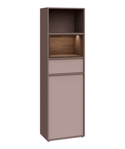 ERY V642 P kancelářská skříň, 1-dveřová/zásuvka/2 niky, 2000x600x400, pravá, pudrová ERY V642 P kancelářská skříň, 1-dveřová/zásuvka/2 niky, 2000x600x400, pravá, pudrová